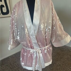 Victoria's Secret Pink Sequin Robe